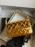 Chanel Mirror Flap Bag with Top Handle