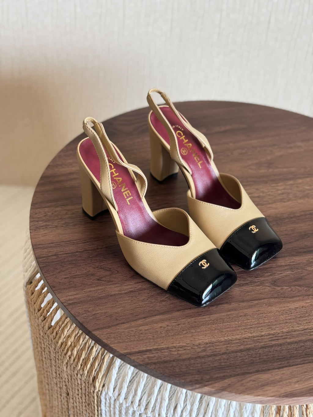 Chanel Matthieu Blazy Square-Toe Slingback Heels