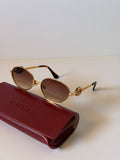 Gucci GG Cut-Out Oval Sunglasses