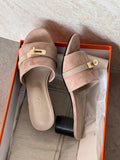 Hermes Gigi 50 Heeled Sandal Mules