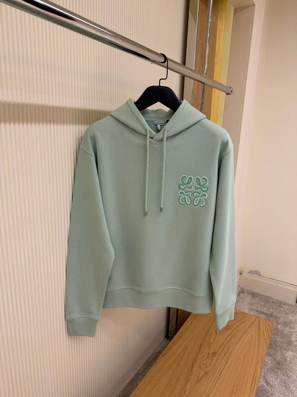 Loewe Anagram-Embroidered Cotton Fleece Hoodies