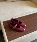 Chanel Quilted Lambskin Mary Jane Ballerina Flats