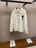 Ami De Coeur Felted Merino Wool Knit Polos