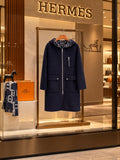 Hermes Reversible Hooded Cashmere Parka Coat