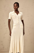 SANDRO ribbed-knit midi dress