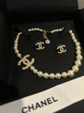 Chanel Classic Model Choker & Earings Set