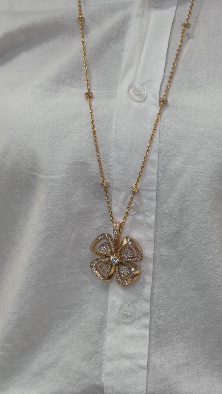BVLGARI FIOREVER NECKLACE & EARRINGS